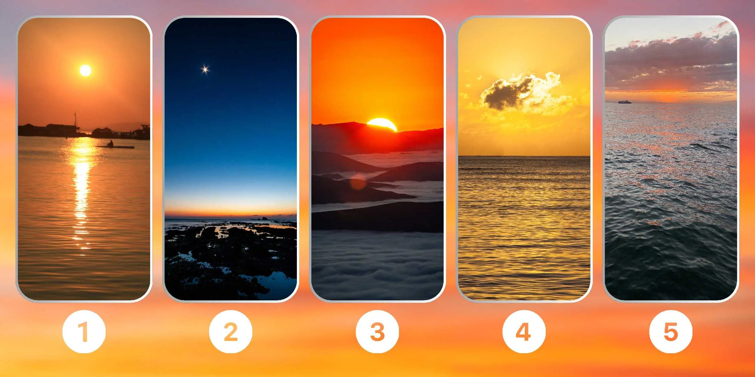 Test della personalità: Quale tramonto ti rapisce lo sguardo? Scegli uno dei 5 e rivela la tua virtù preminente!