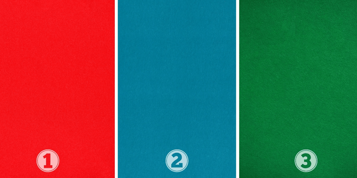 Test della personalità: Svela le tue qualità uniche scegliendo il tuo colore prediletto tra i tre dell’immagine!