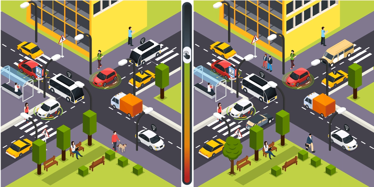 Sfida visiva : scova le 6 discrepanze nascoste tra queste due affascinanti vedute urbane in meno di 10 secondi – Metti alla prova la tua attenzione e velocità!