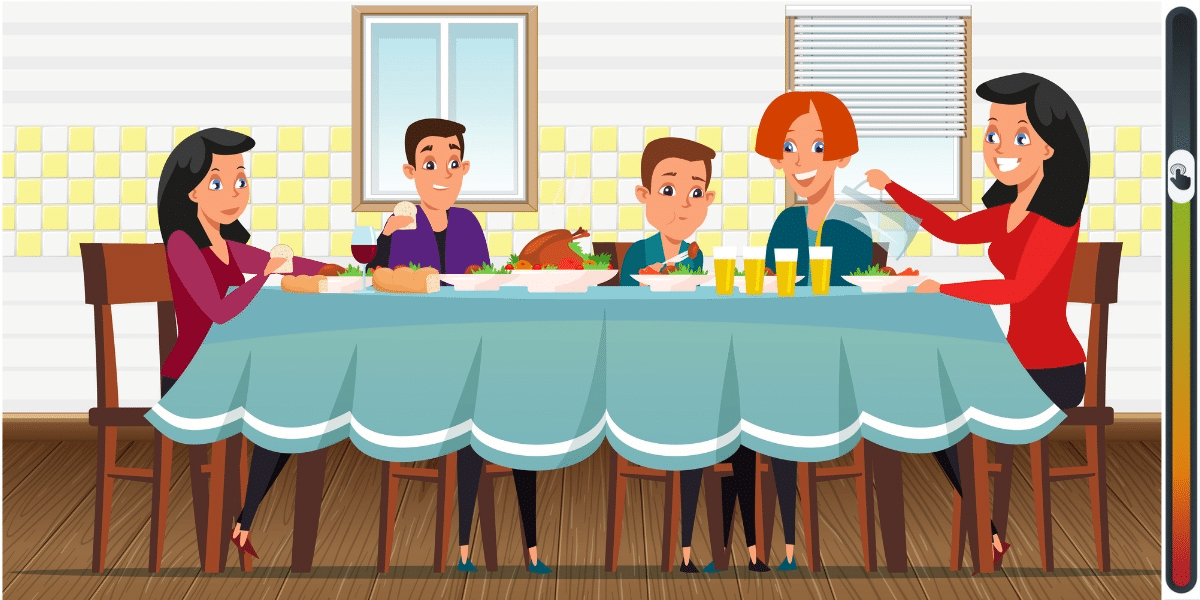 Sfida visiva: metti alla prova la tua attenzione ai dettagli in questa affascinante immagine di una famiglia a cena e scopri l’errore nascosto in meno di 15 secondi!