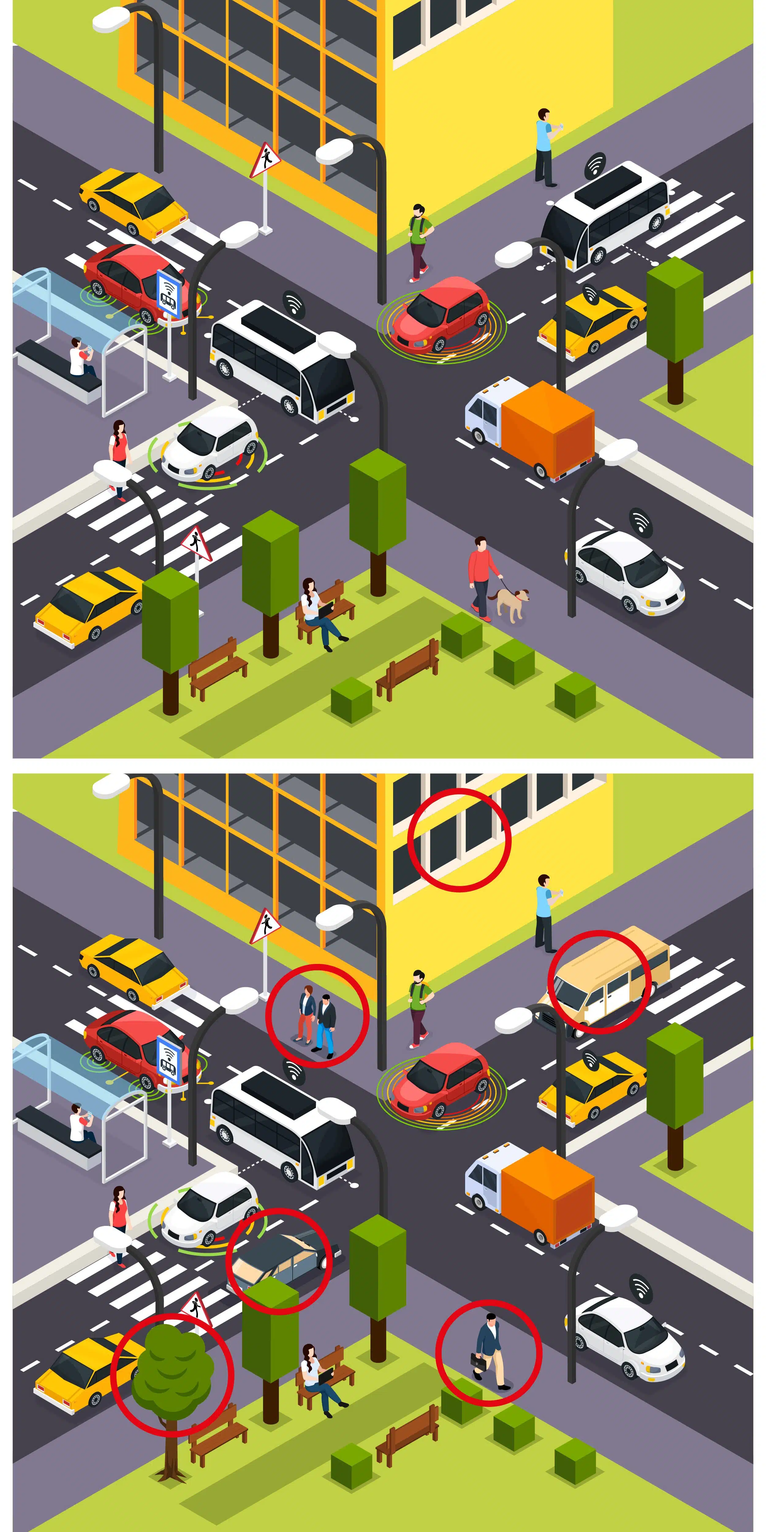Sfida visiva : scova le 6 discrepanze nascoste tra queste due affascinanti vedute urbane in meno di 10 secondi - Metti alla prova la tua attenzione e velocità!