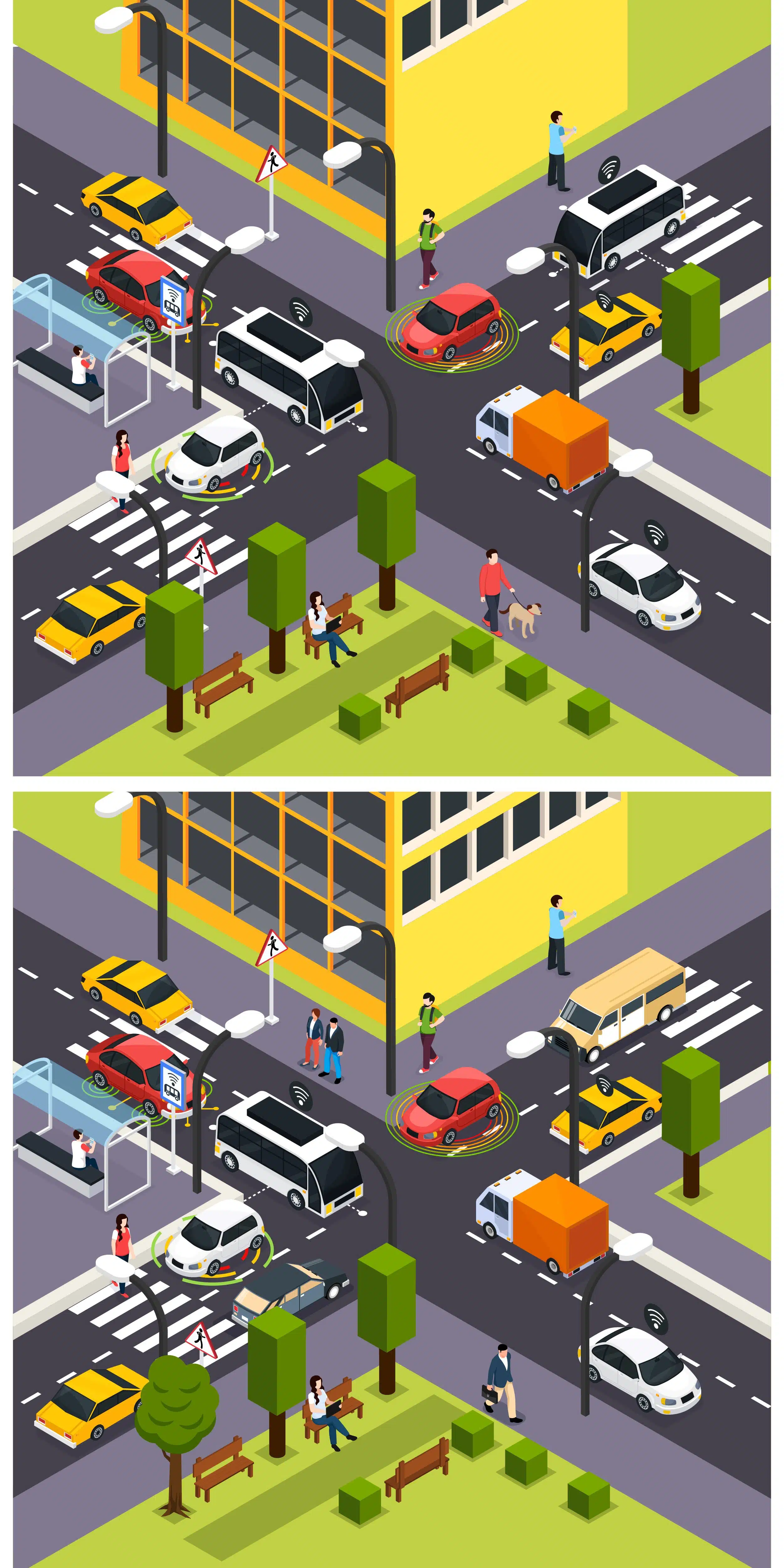 Sfida visiva : scova le 6 discrepanze nascoste tra queste due affascinanti vedute urbane in meno di 10 secondi - Metti alla prova la tua attenzione e velocità!